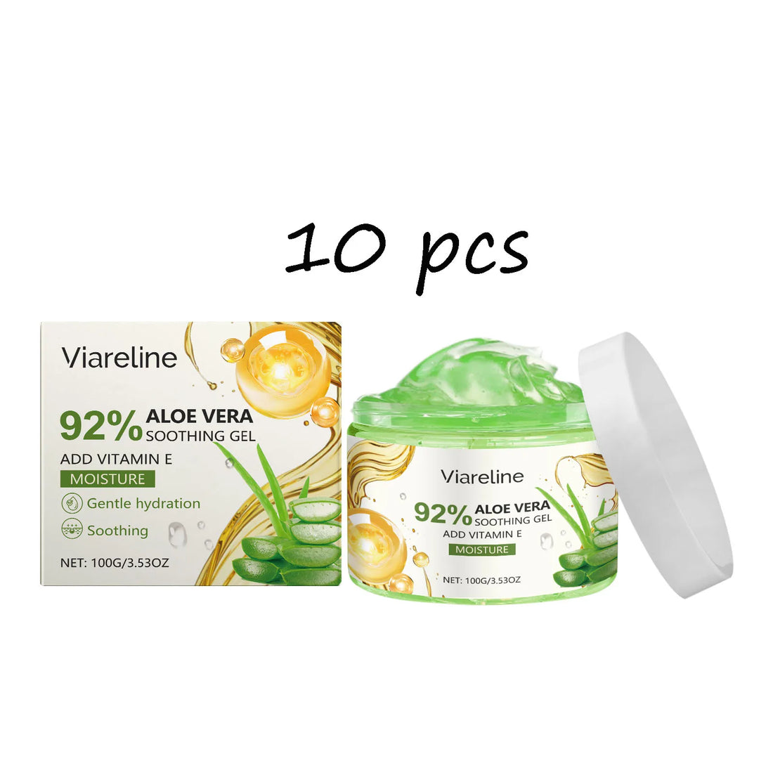 Viareline Aloe Vera Facial Care Gel Lasting Moisturizing Relief Smoothing Gel