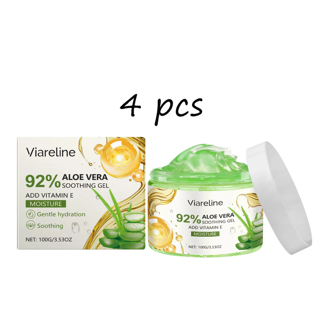 Viareline Aloe Vera Facial Care Gel Lasting Moisturizing Relief Smoothing Gel