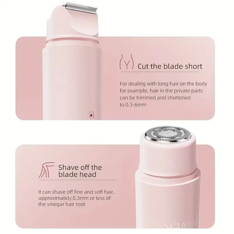 Rechargeable Double Head Hair Removal Device Cordless Wet Dry Tool