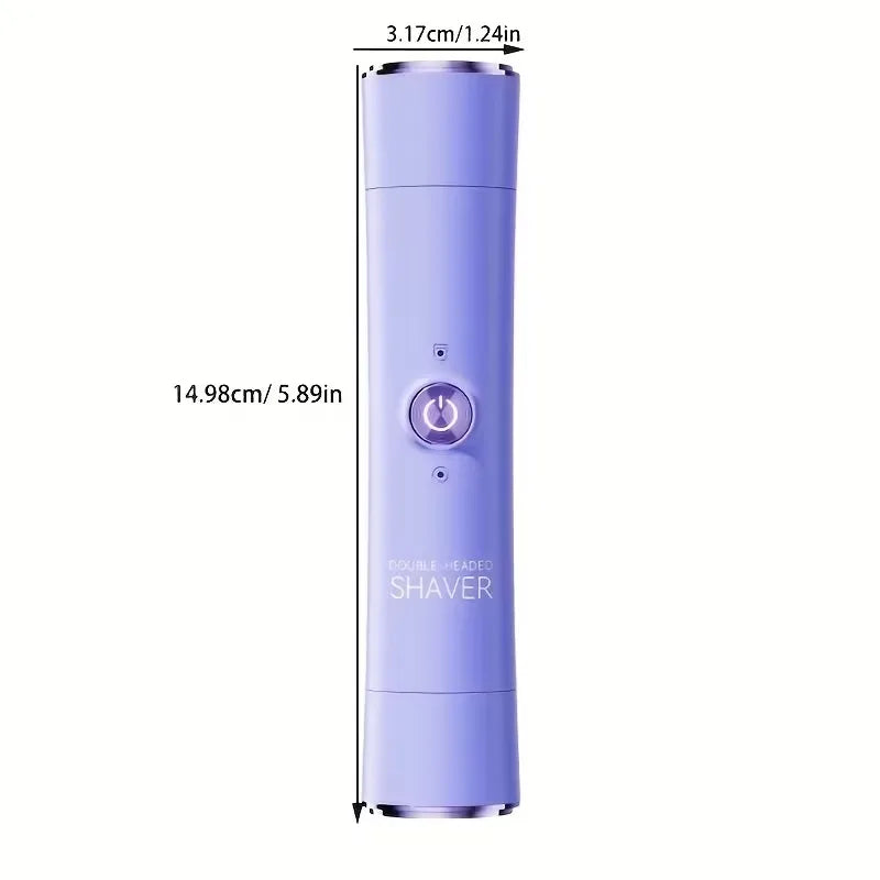 Rechargeable Double Head Hair Removal Device Cordless Wet Dry Tool