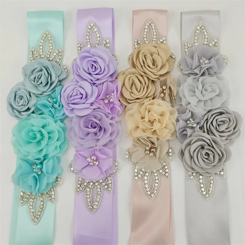 Elegant Ornaments Waistband Pearl Rhinestone Accessories Bridal Dress
