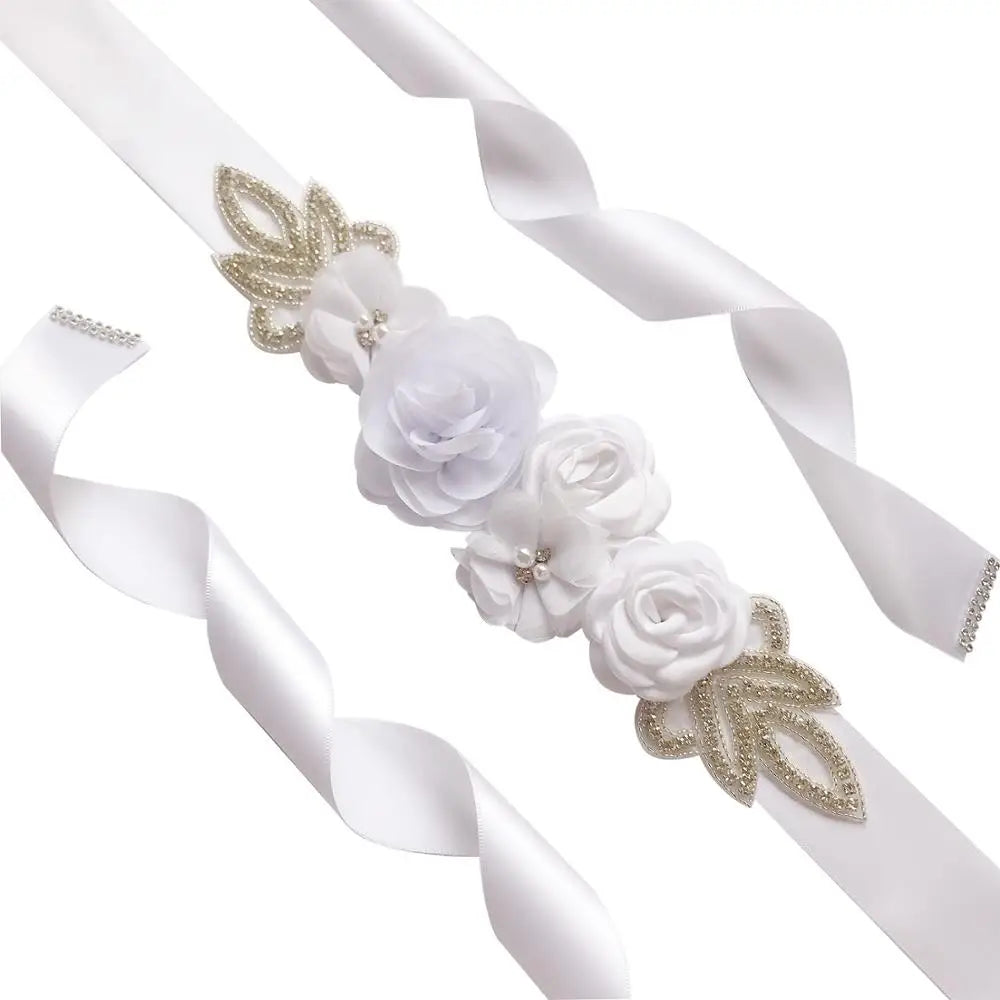 Elegant Ornaments Waistband Pearl Rhinestone Accessories Bridal Dress