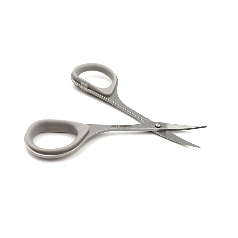 Professional Eyebrow Scissors Trimmer Straight Head and Curved Head