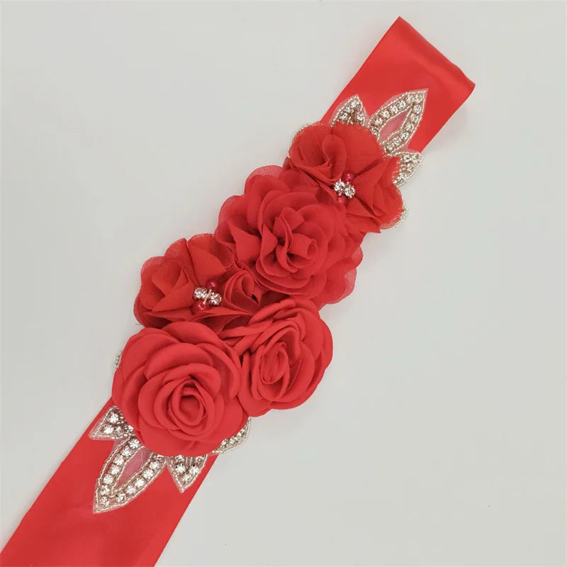 Elegant Ornaments Waistband Pearl Rhinestone Accessories Bridal Dress