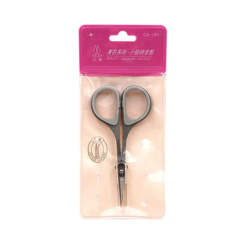 Professional Eyebrow Scissors Trimmer Straight Head and Curved Head