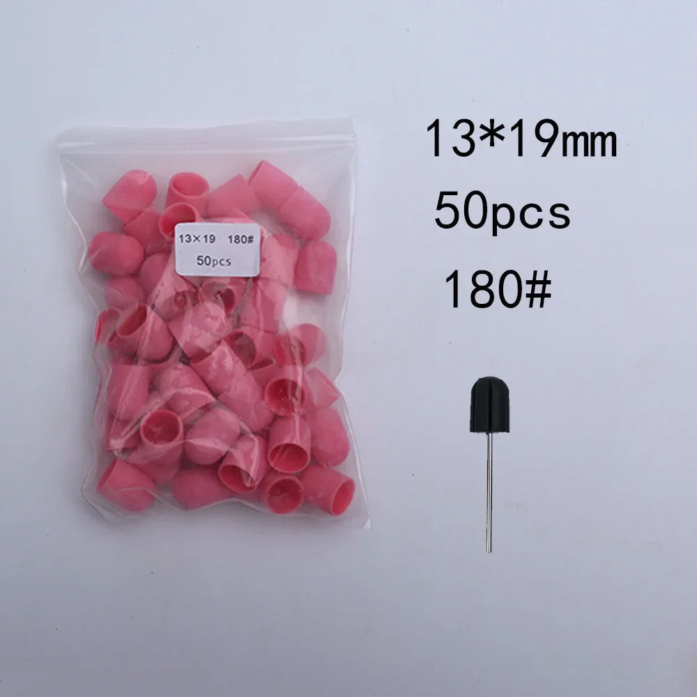 Nail Sanding Bands Caps Nail Drill Bit With Mandrel Pedicure Clean Tool