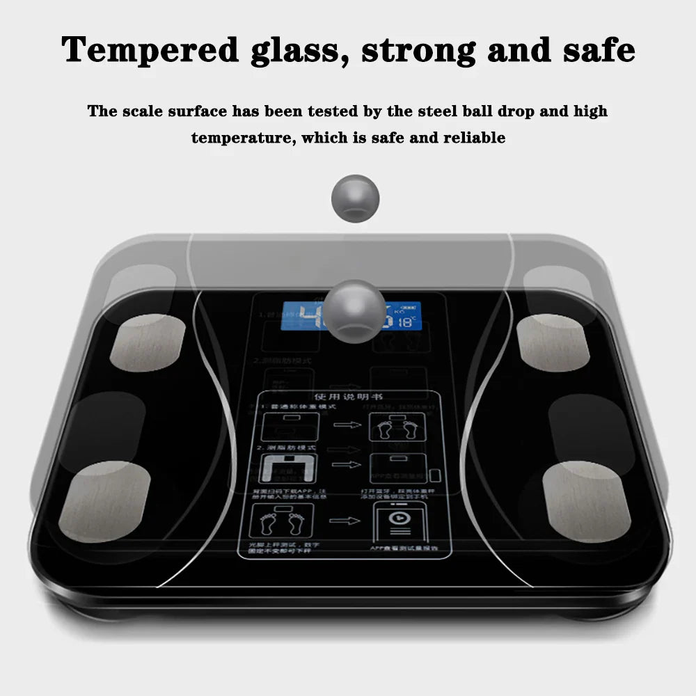 Body Fat Scale Smart Wireless Digital Bathroom Weight Scale Body