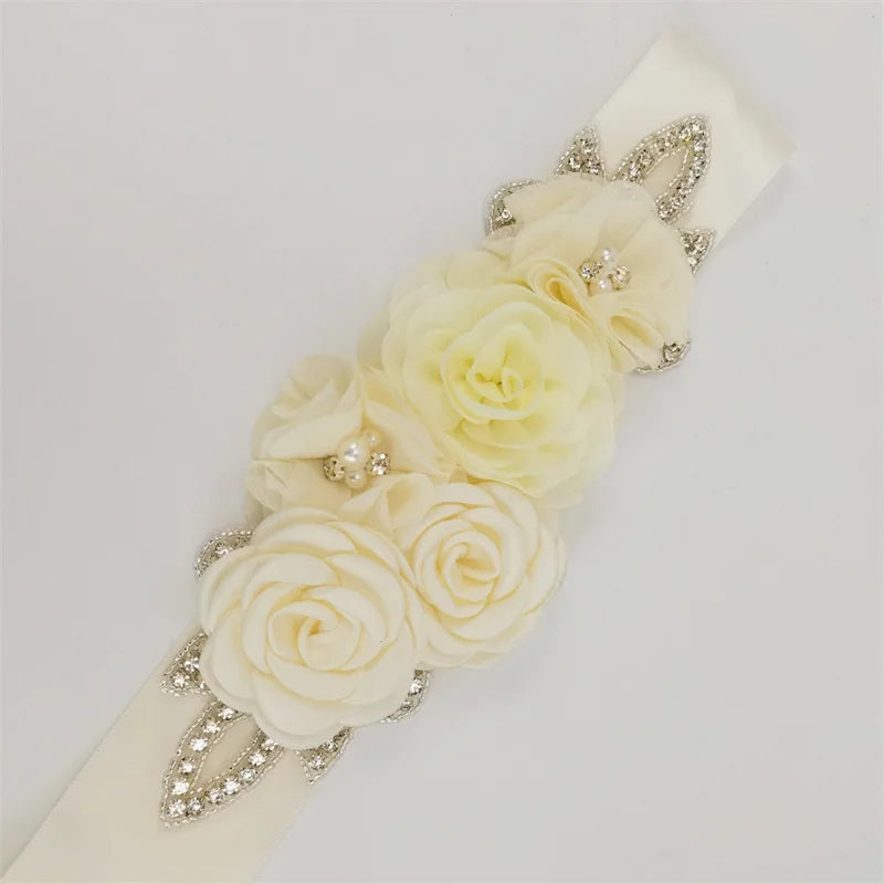Elegant Ornaments Waistband Pearl Rhinestone Accessories Bridal Dress