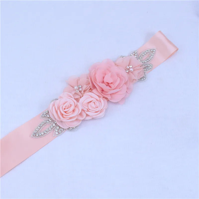 Elegant Ornaments Waistband Pearl Rhinestone Accessories Bridal Dress