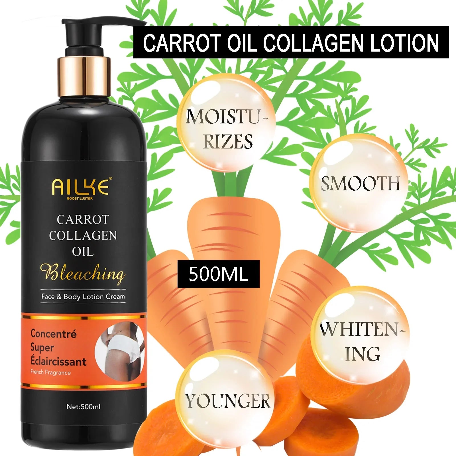 AILKE Whitening Body Lotion, Reduce Dark Spots, Even Skin Tone