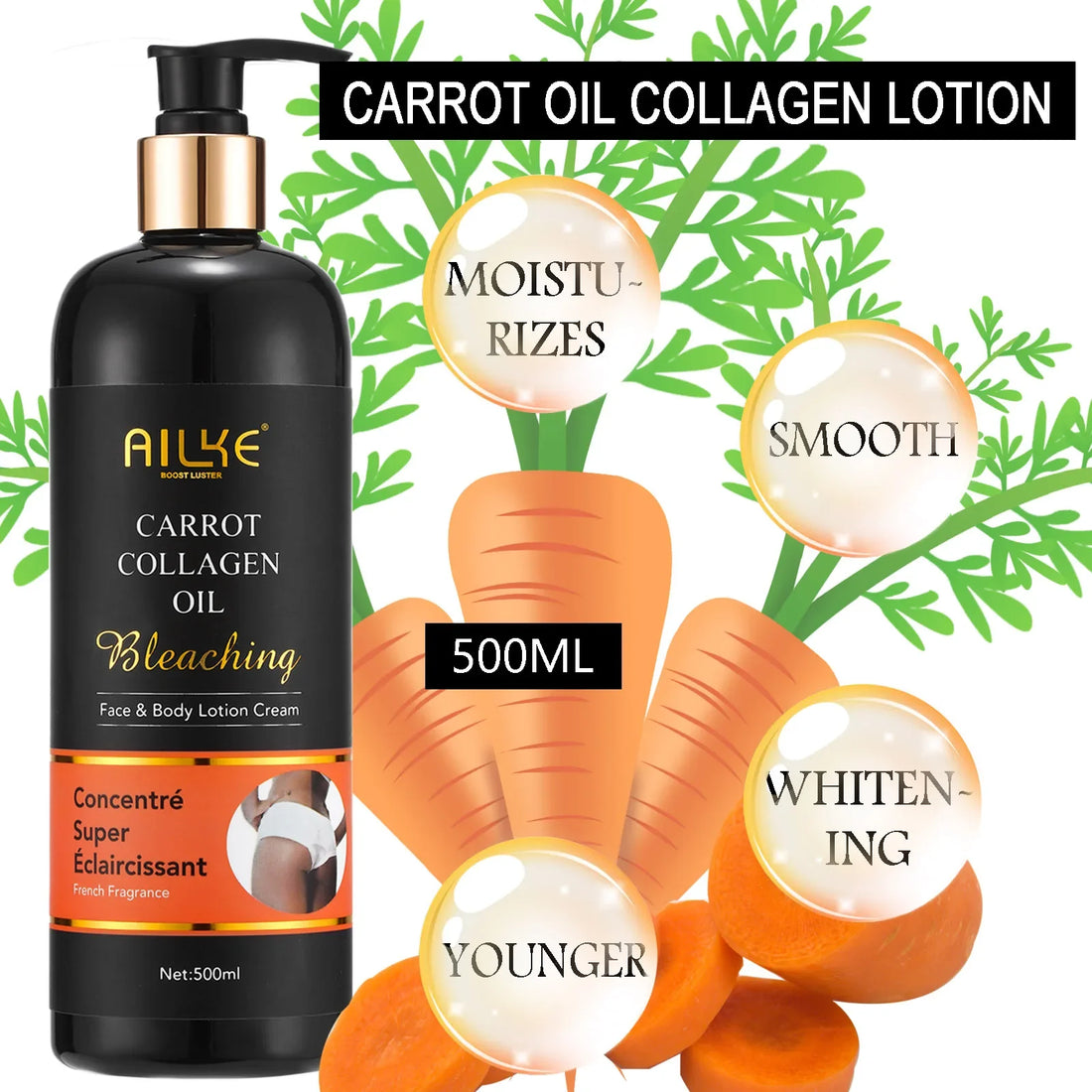 AILKE Whitening Body Lotion, Reduce Dark Spots, Even Skin Tone