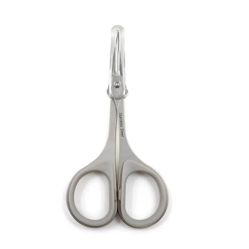 Professional Eyebrow Scissors Trimmer Straight Head and Curved Head