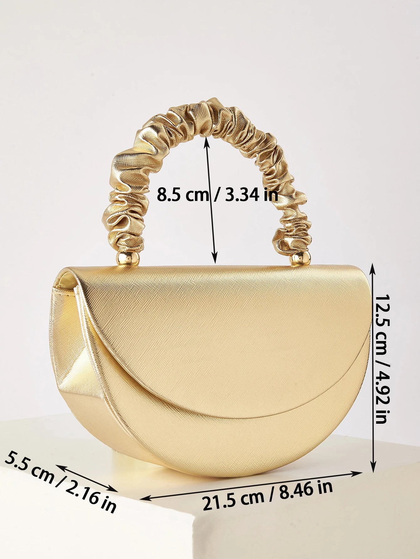 Beautiful and shiny pleated clutches and evening bags, bridal wedding