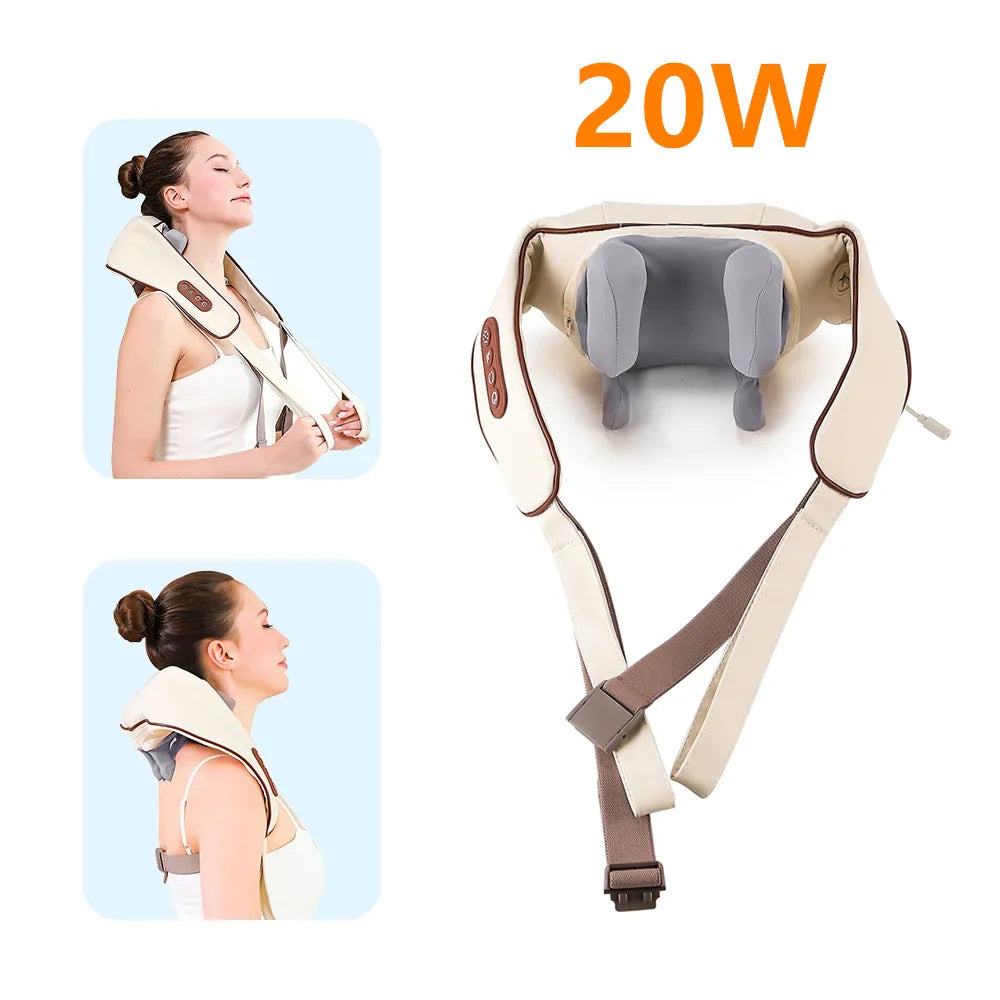 Foreverlily Neck And Shoulder Massager Wireless Shoulder Back Kneading