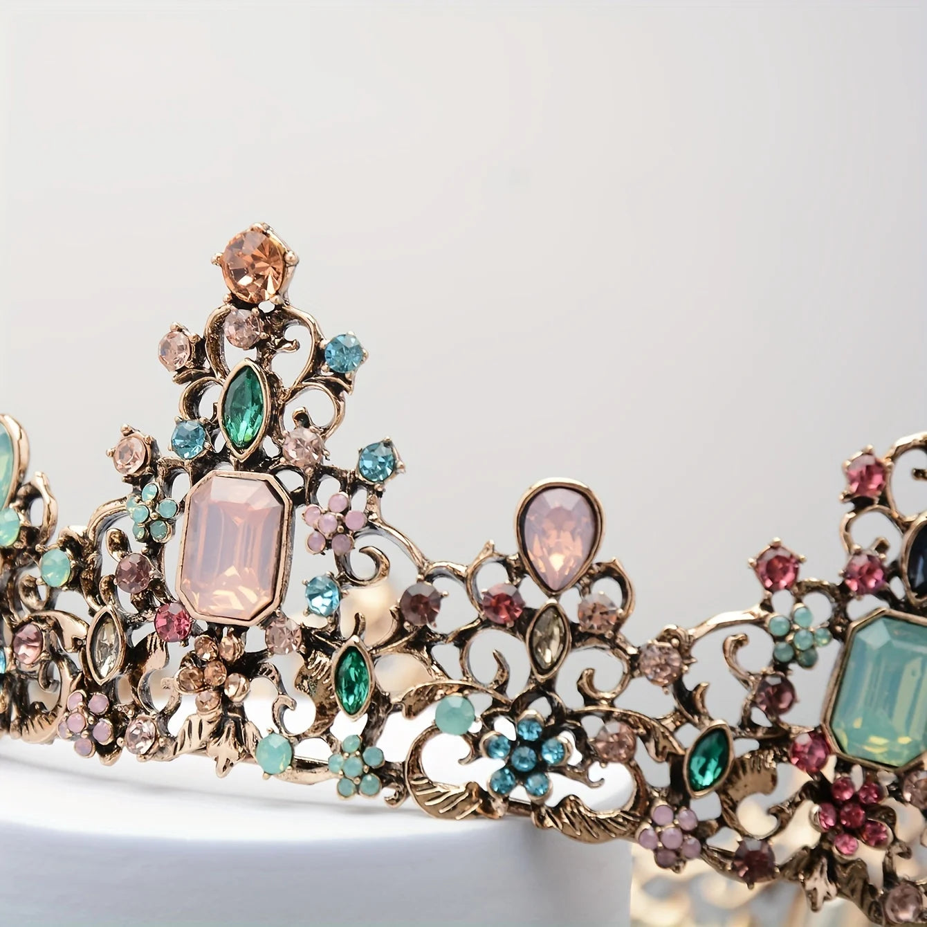 Baroque Crystal Crown Tiara For Women Party Jewelry Crown Tiara