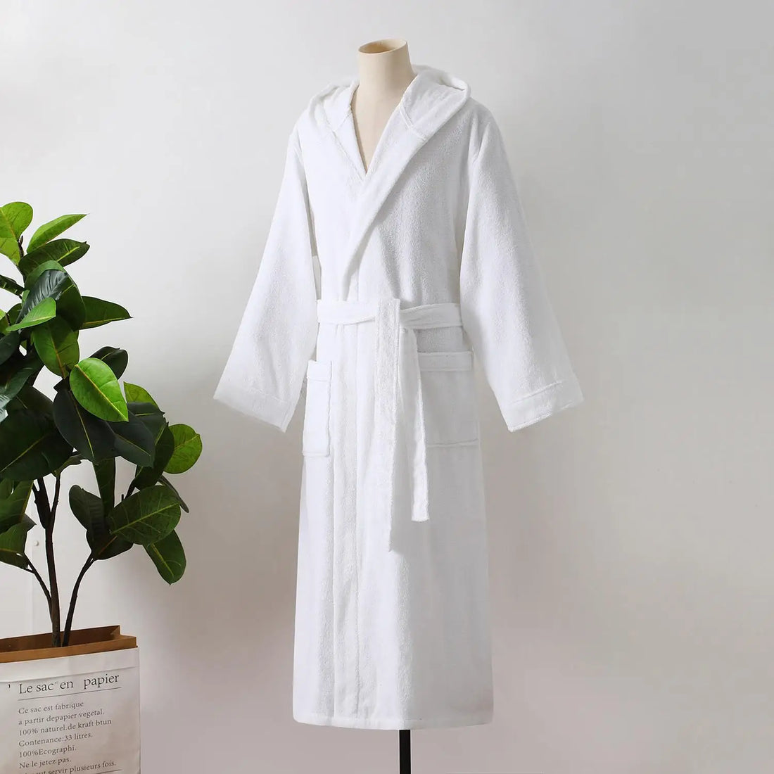 100% Cotton Towel Kimono Robes Women New Arrived Hooded Nightgown