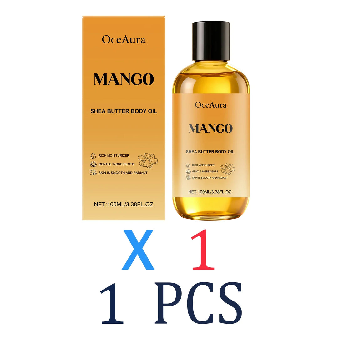 Luxury Mango & Shea Body Oil for Dry Skin Deep Nourishing Moisturize