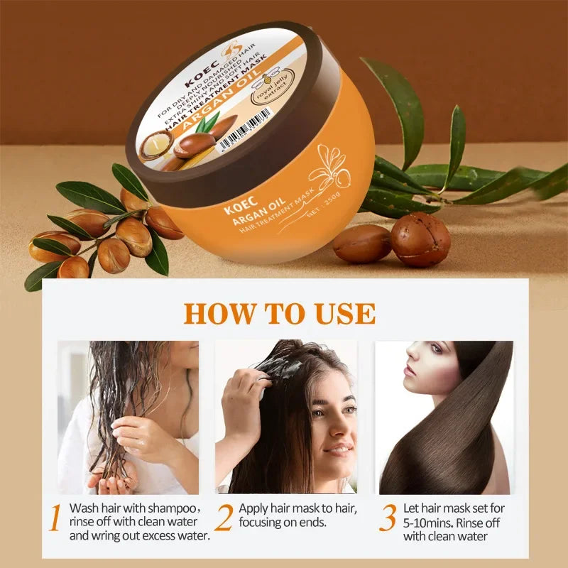 KOEC Argan Oil Treatment Hair Mask Hydrating Repairing Nourishing