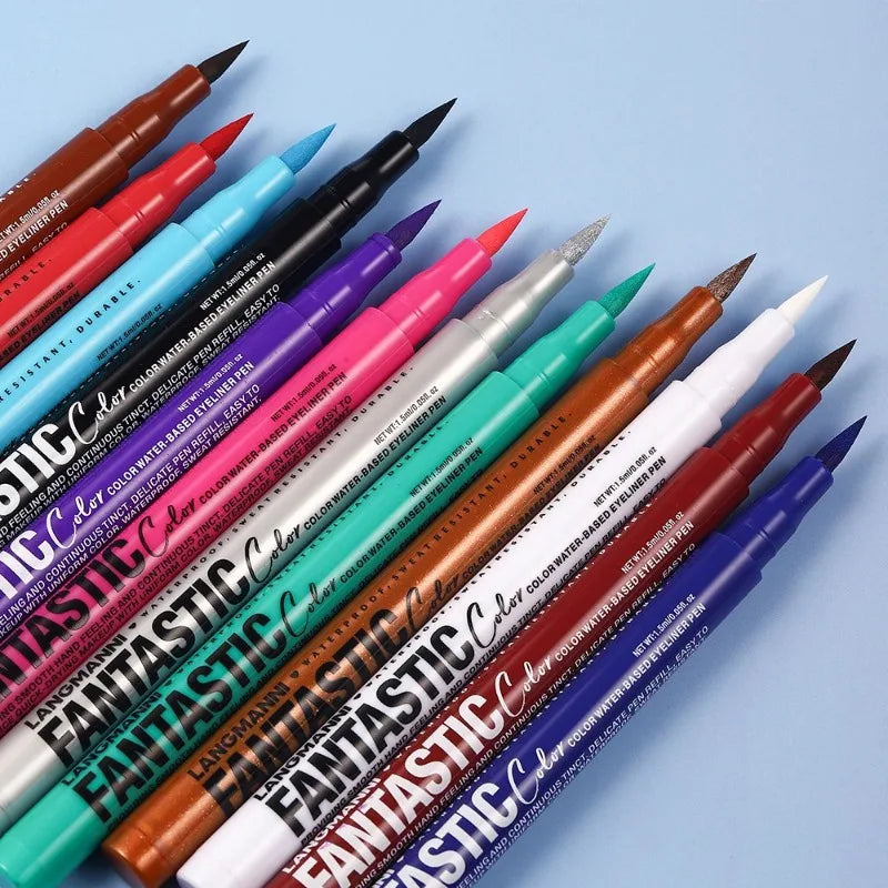 Matte Dark Red Eye Liner Makeup White Liquid Eyeliner Quick-Drying Pencil