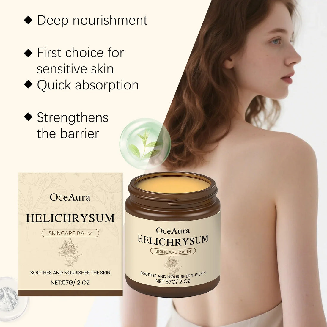 Helichrysum Soothing Skin Balm for Sensitive Dry Skin Moisturizing