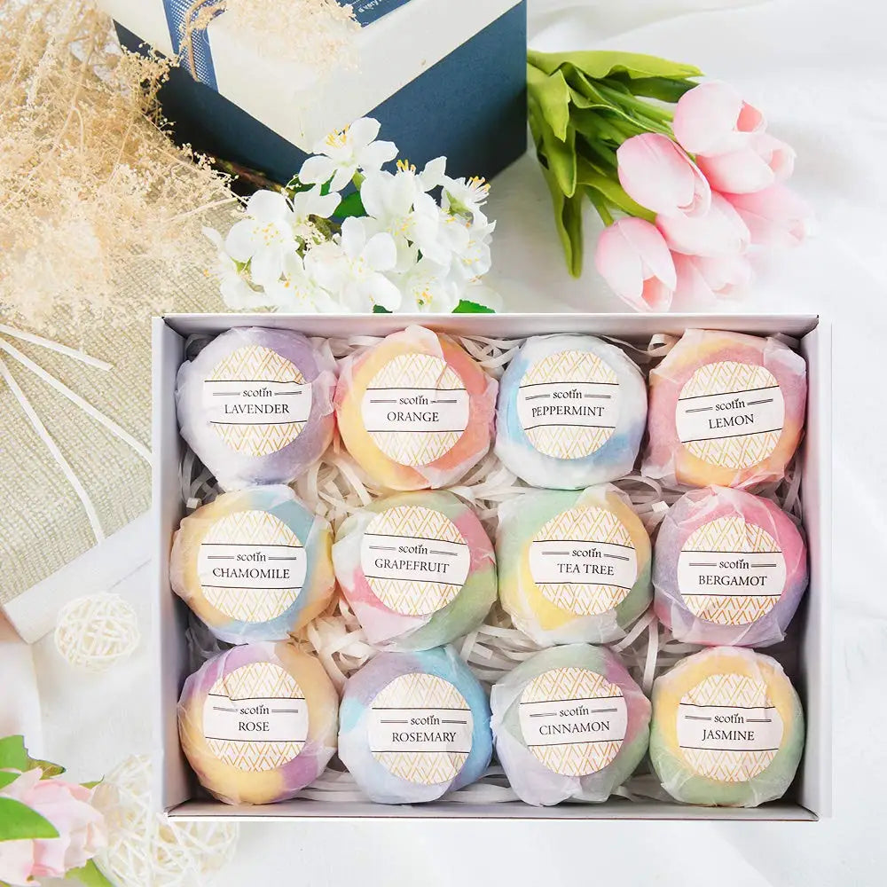 Bath Bombs for Kids and Women Natural Handmade Bath Bomb Gift Set