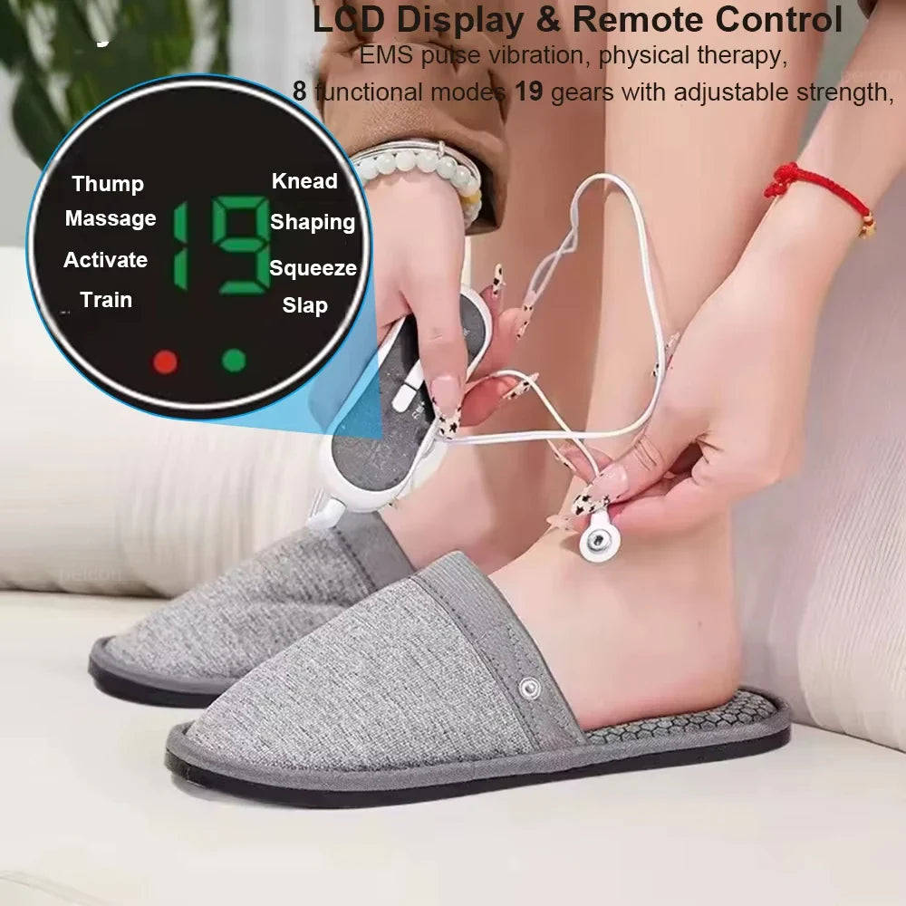 EMS Foot Massager Slippers Electric Feet Massage Shoes Foot Massager