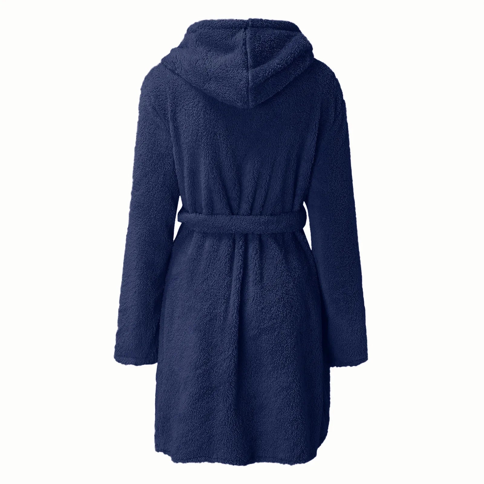 Autumn Winter Women Sexy Bath Robe Fluffy Plush Pyjamas Ladies Hooded