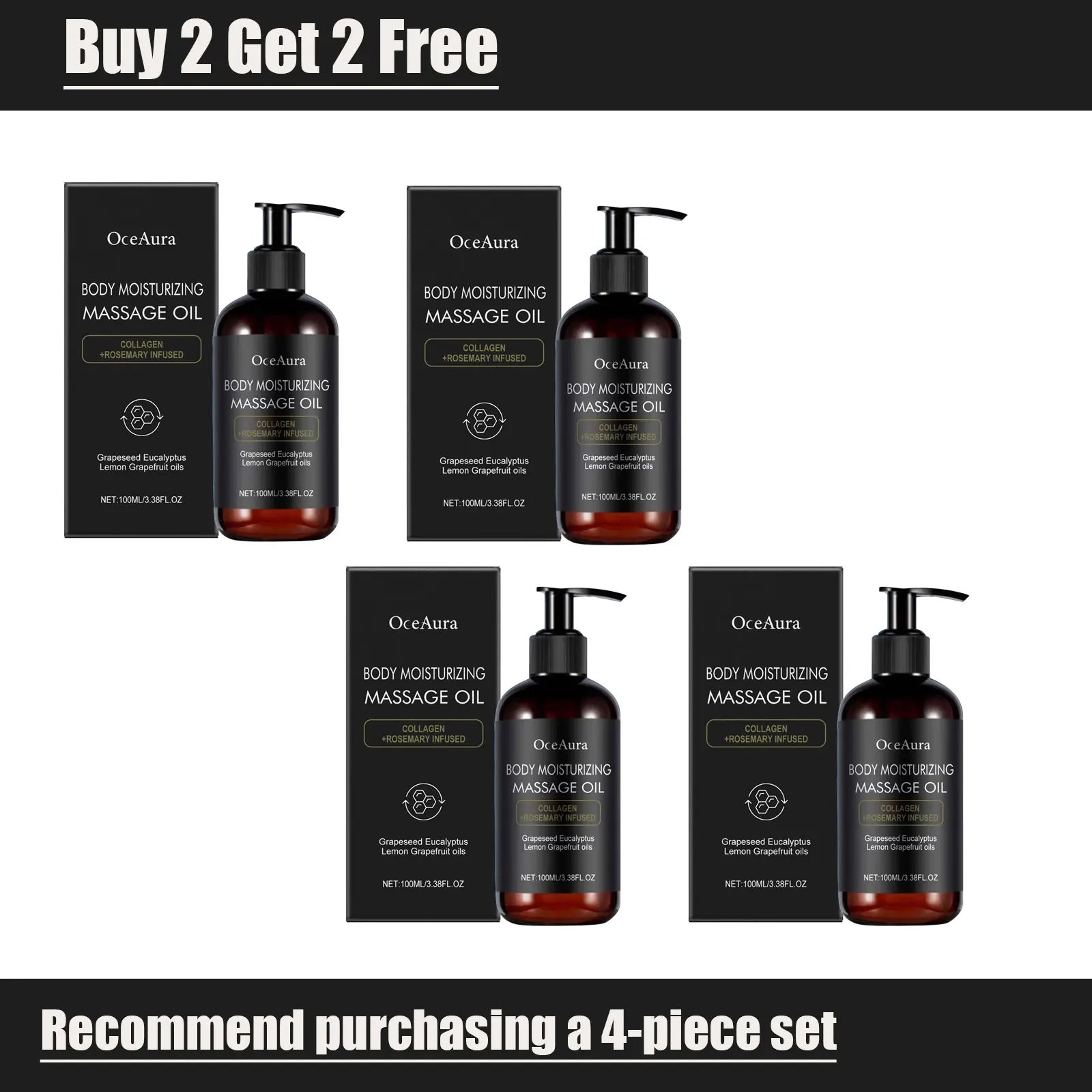 Collagen Lifting Body Oil Rosemary Fragrance Firming Massage Oil