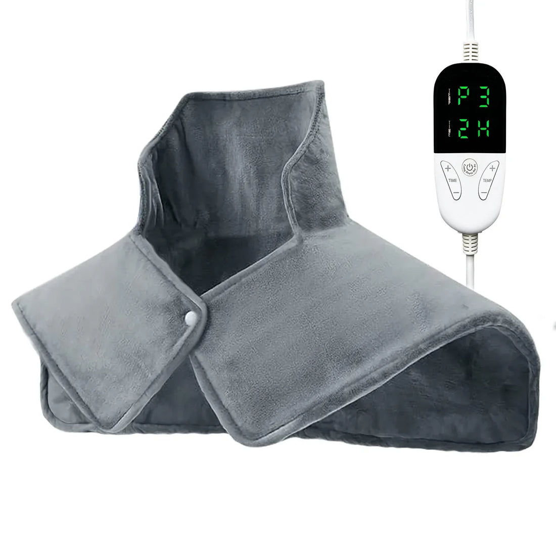 Neck & Shoulder Electric Heating Pad - Weighted 6 Heat  4 Timers Auto-Off