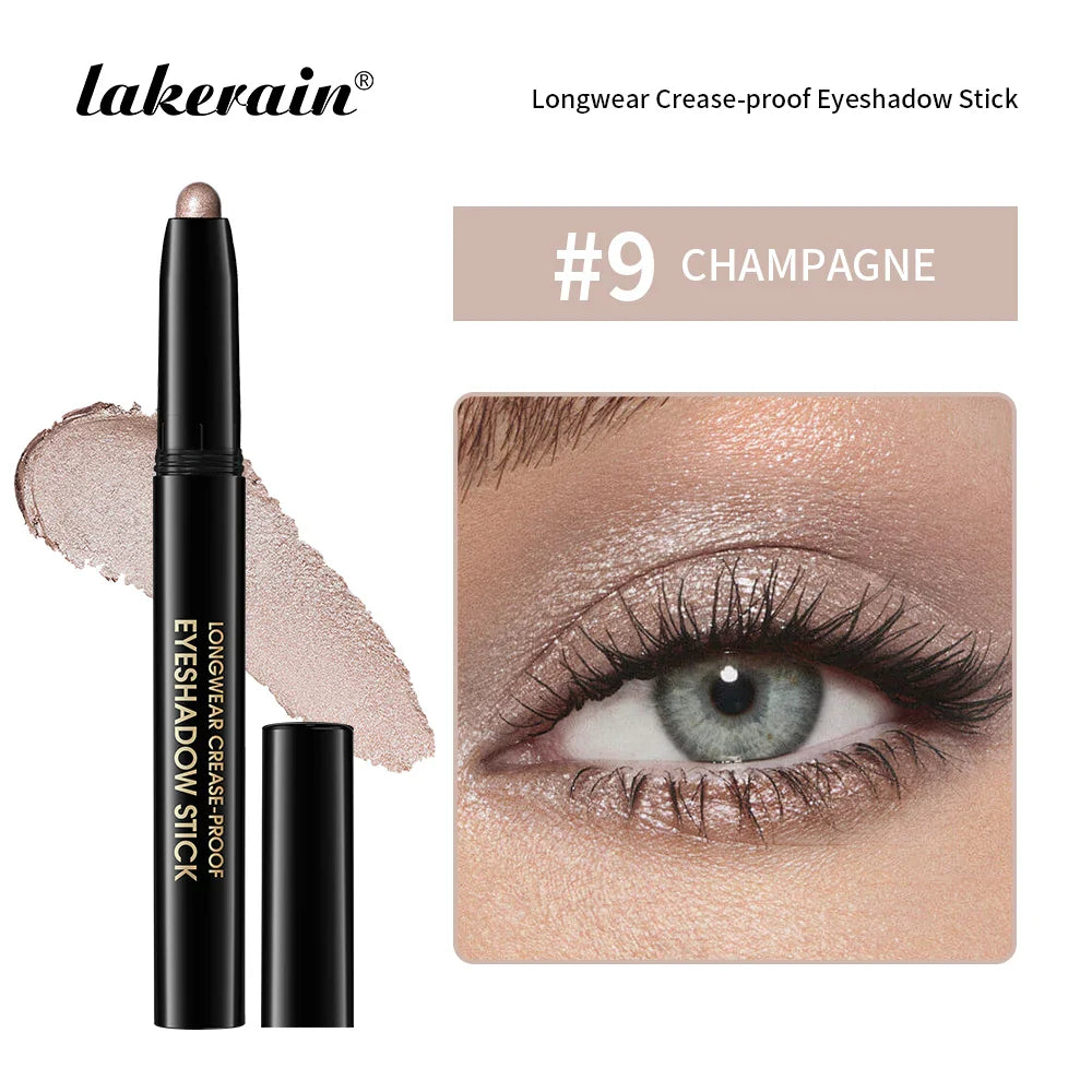 12 Colors Eyeshadow Pencil Stick Shimmer And Matte Waterproof Glitter