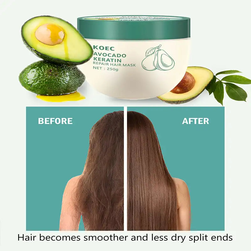 250g KOEC Avocado Repairing Hair Mask Moisturizing Nourishing