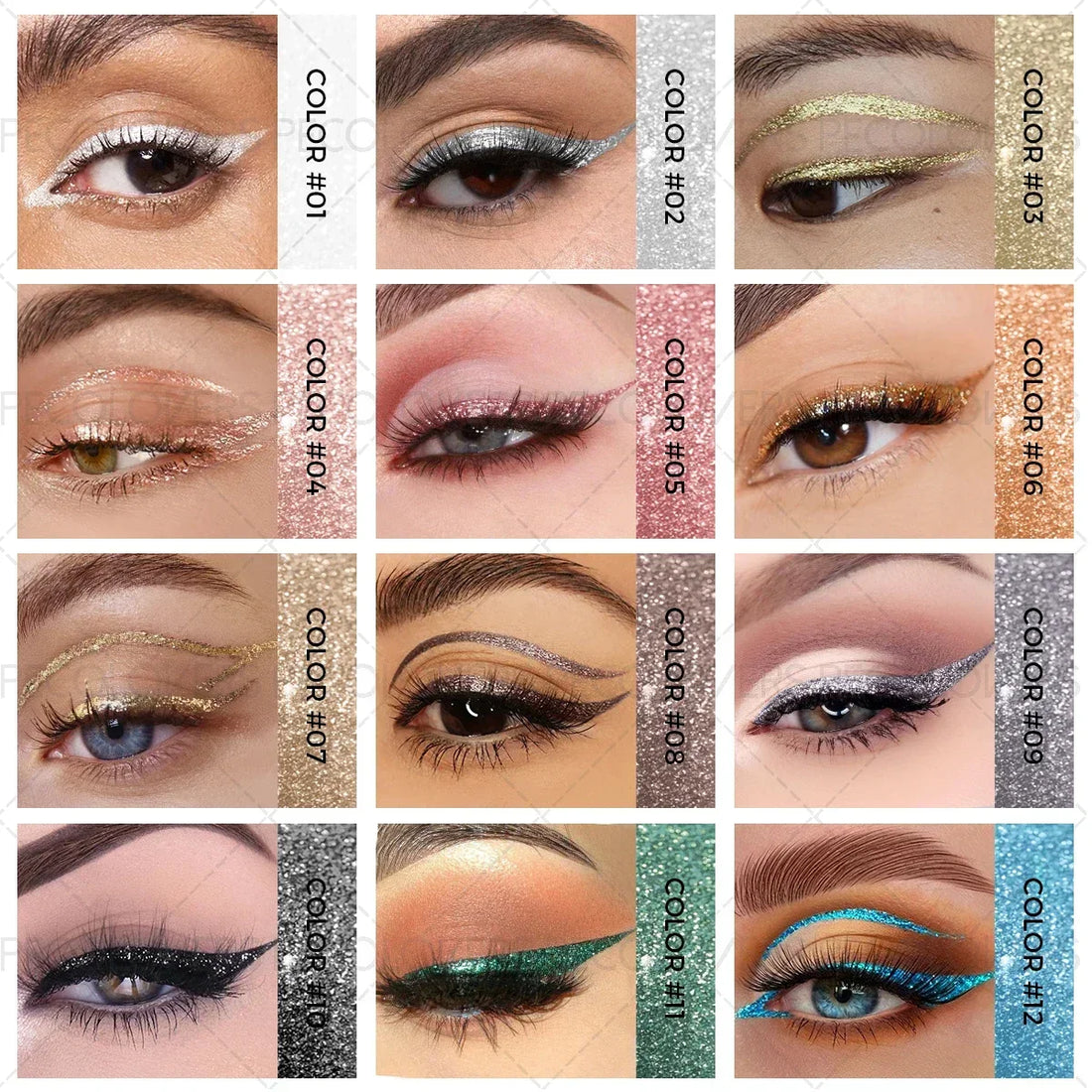 Glitter Eyeliner with Ultra-fine Tip Pearlescent Sparkle Eye Makeup