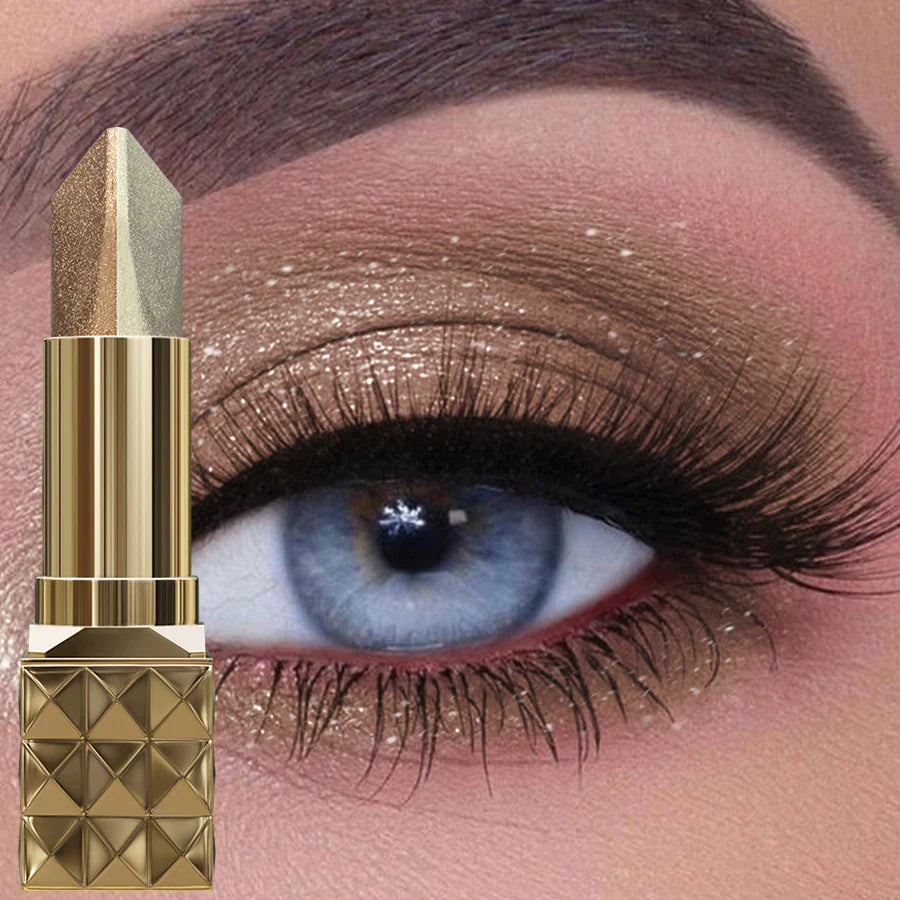 Color Pearlescent Brown Eyeshadow 2 in 1 Pencil Stick Shimmer Eye Shadow