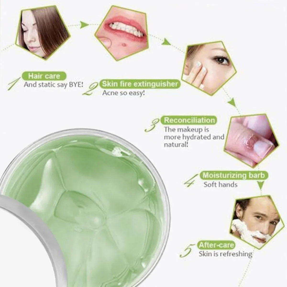 Anti-Acne Natural Aloe Vera Gel Natural Face Creams Treatment