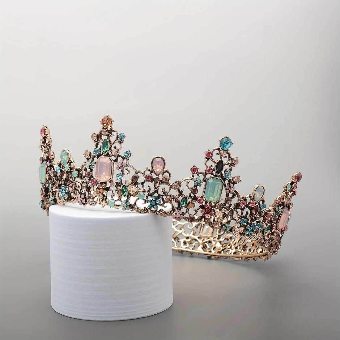 Baroque Crystal Crown Tiara For Women Party Jewelry Crown Tiara