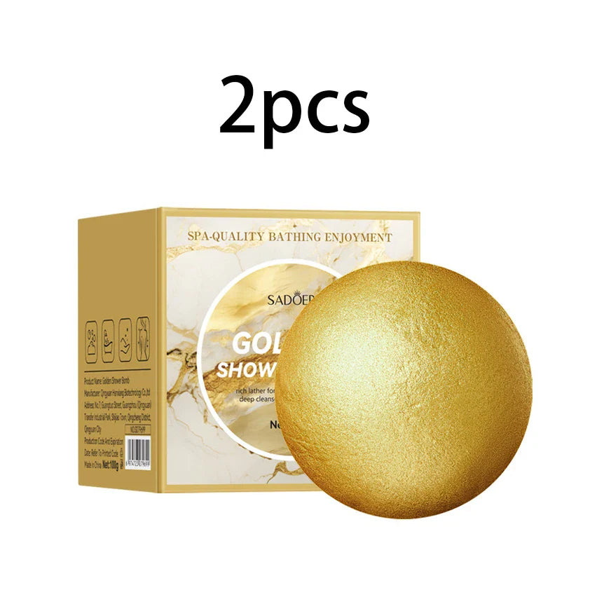 Gold Bath Salt Ball Deep Cleansing Body Bath Salt Ball for Relaxation