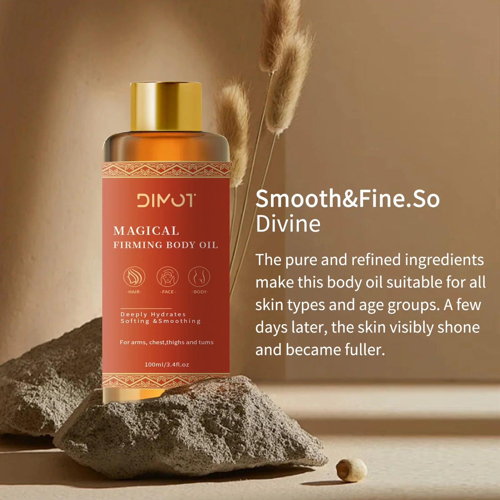 Body Oil Magic Luxury  Tightening Firming Chest Thighs Deeply Moisturizing Oil