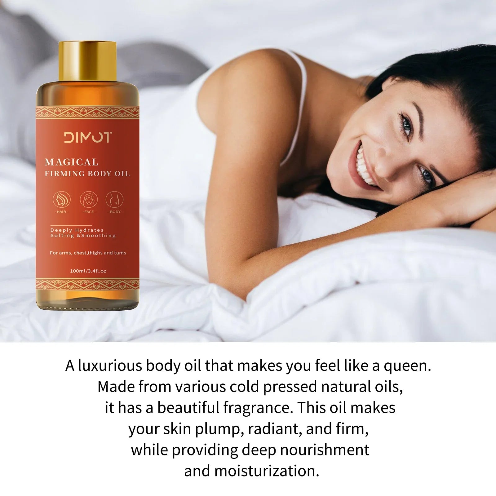 Body Oil Magic Luxury  Tightening Firming Chest Thighs Deeply Moisturizing Oil