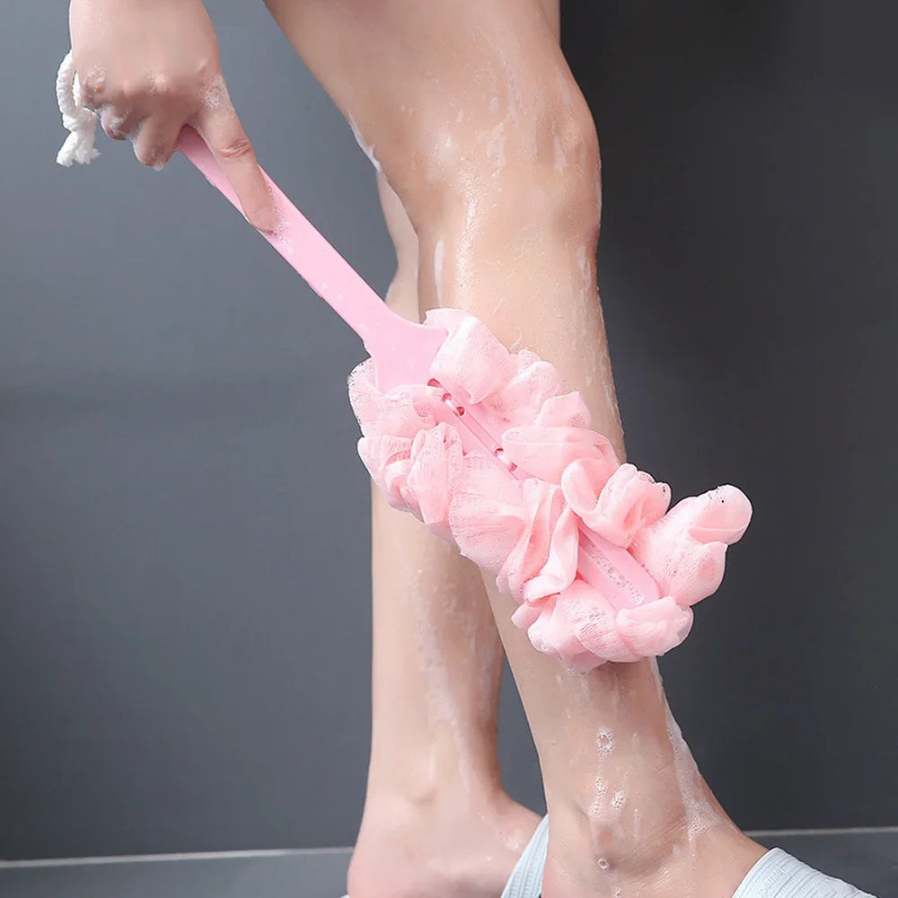 Long-handled back brush, body scrub bath brush, hanging body brush