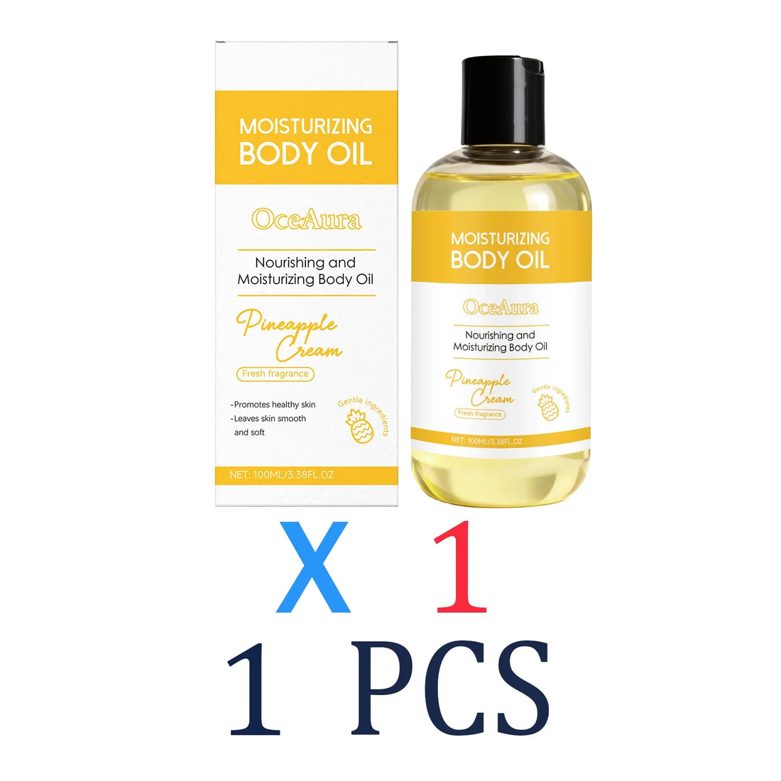 Pineapple Cream Body Oil Tropical Hydrating Dry Skin Treatment