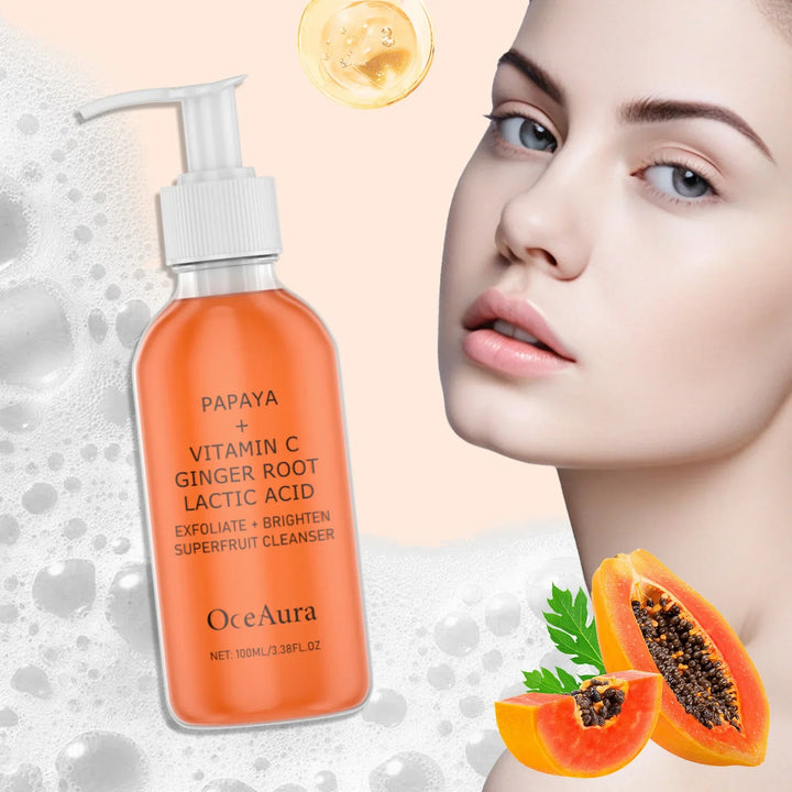 Papaya Face Wash Deep Exfoliating Oil Control Blackheads Cleanser