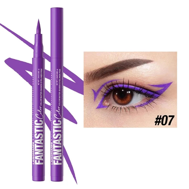 Matte Dark Red Eye Liner Makeup White Liquid Eyeliner Quick-Drying Pencil