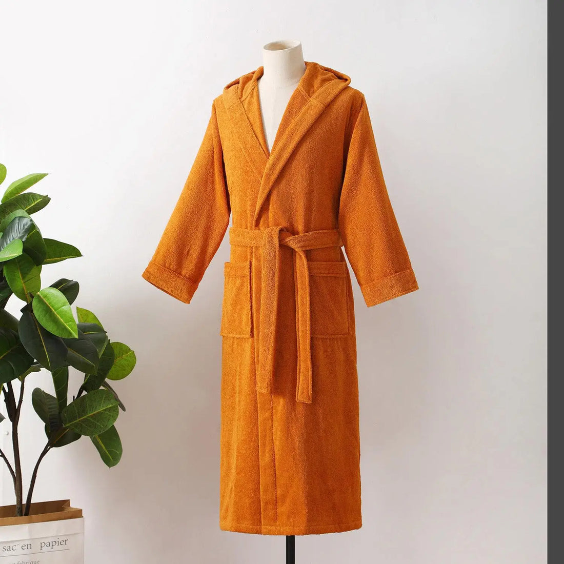 100% Cotton Towel Kimono Robes Women New Arrived Hooded Nightgown