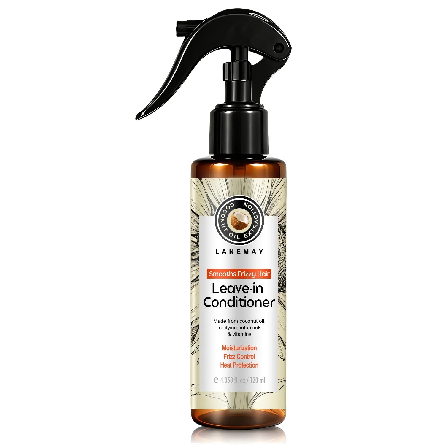 Coconut oil Leave-in Conditioner Moisturizing anti-frizz spray Deeply