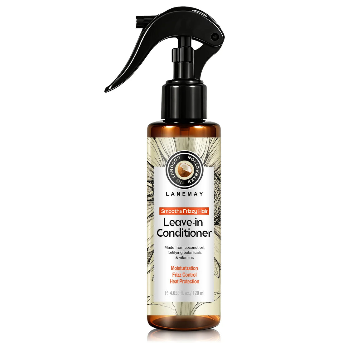Coconut oil Leave-in Conditioner Moisturizing anti-frizz spray Deeply