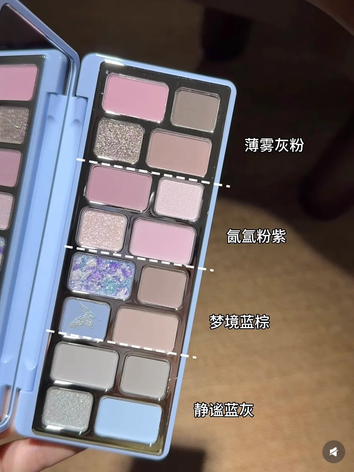 Eyeshadow Palette Cheeryep Matte Powder Glitter Shadow Chameleon