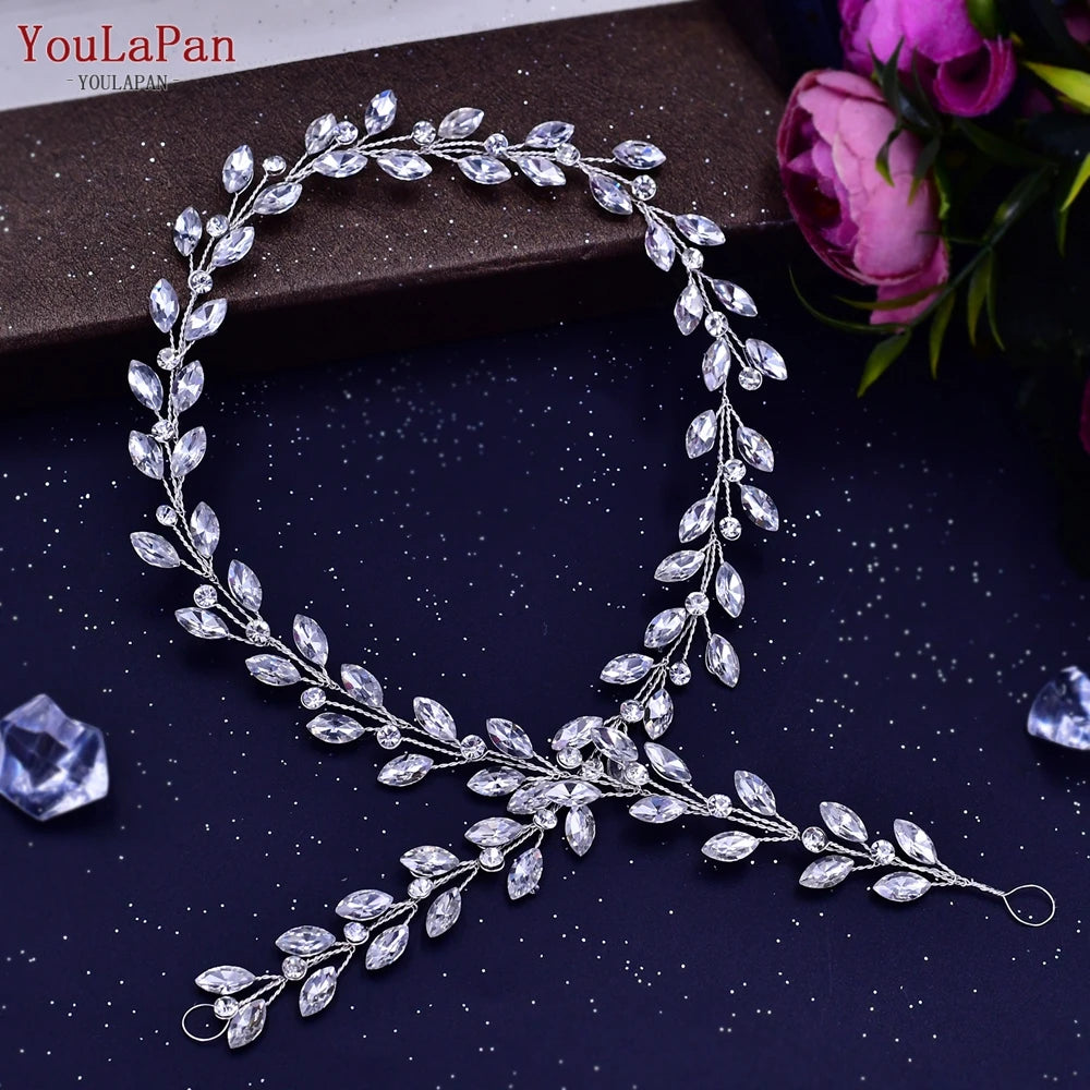 Luxury Wedding Headpiece Rhinestone Hair Vine for Bride