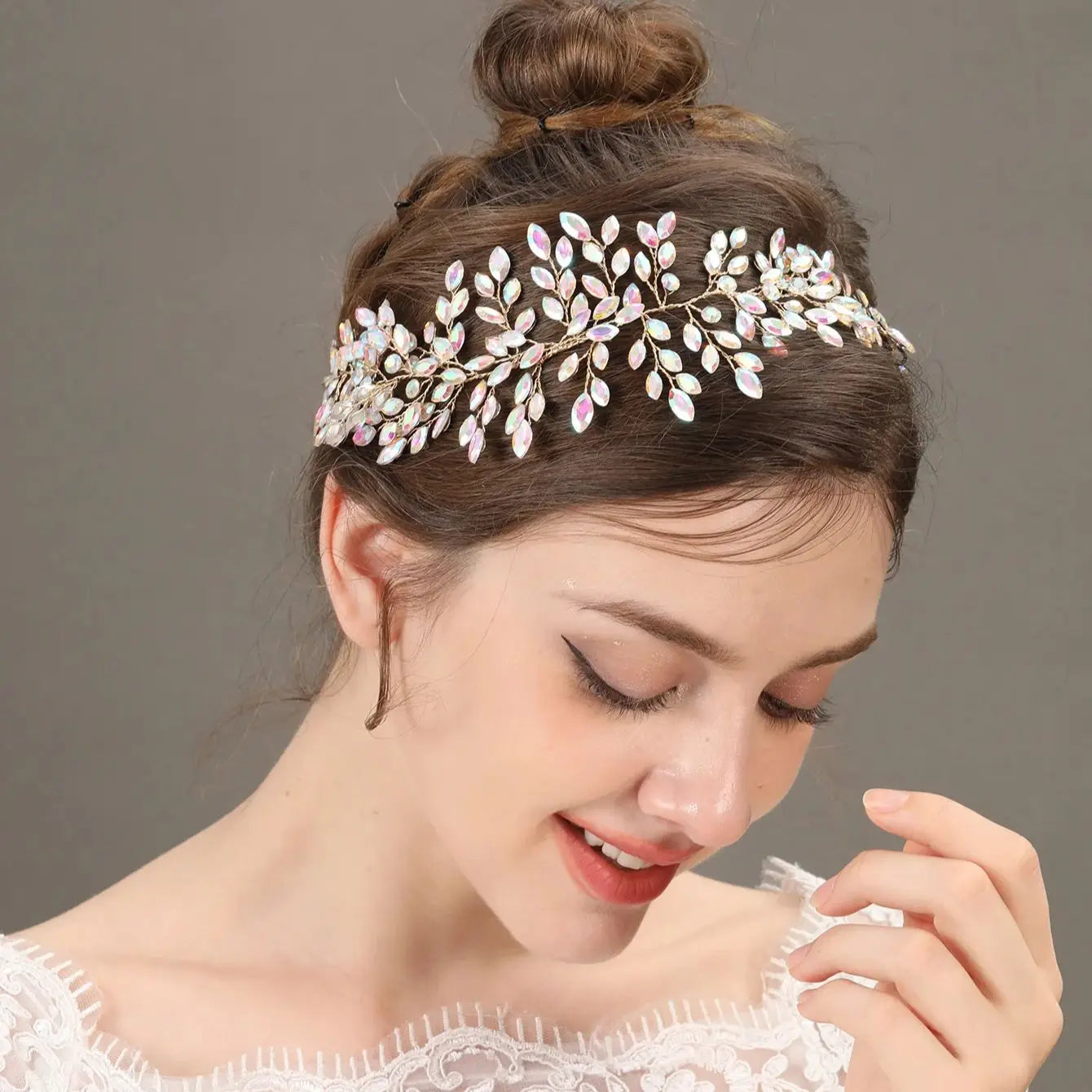 Luxury European design vine accessories crystal headwear queen crown