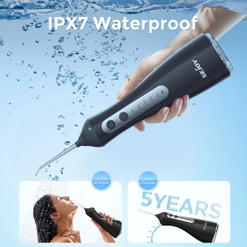 Sejoy Electric Oral Irrigator Water Dental Flosser Pick for Teeth Cordless