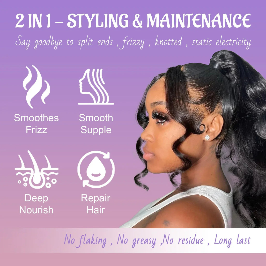 Eelhoe Solid Hair Wax Stick Keep Fixed Prevents Frizz Reduce Control Sticks
